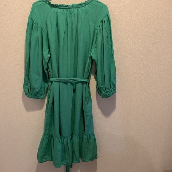 NWT Knox Rose Light Green Spring/Summer Midi Dress. Slip On with belted waist. M - Picture 8 of 10